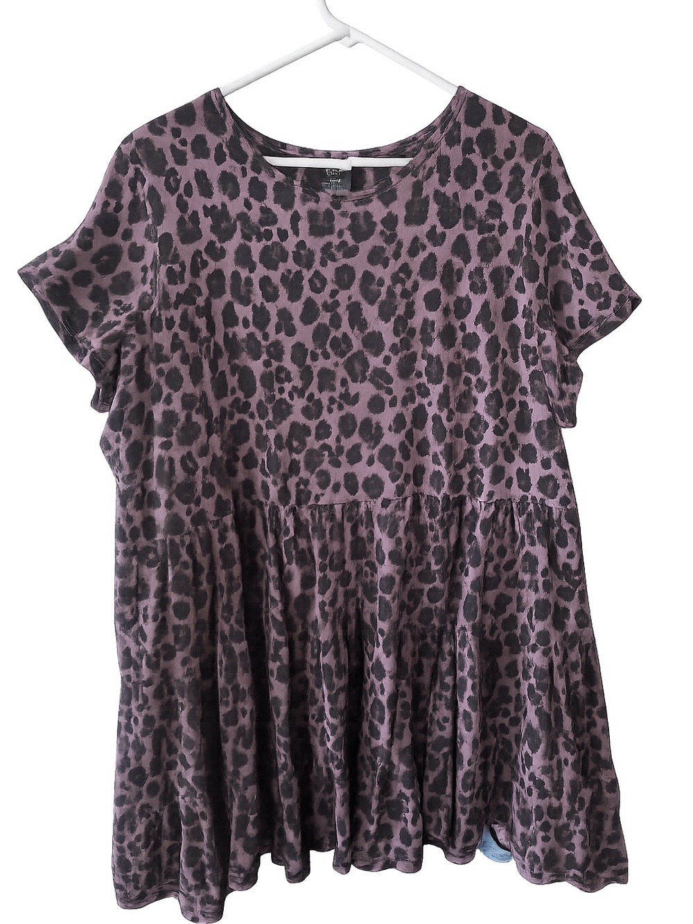 City Chic Purple Leopard Print Mini Dress